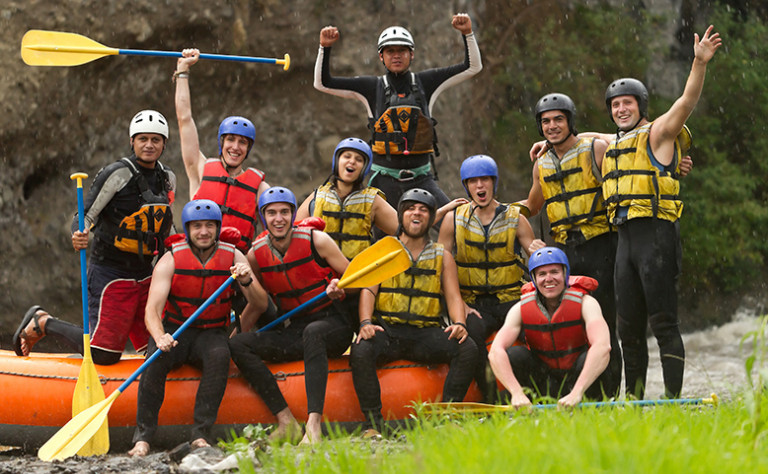 lads whitewater rafting